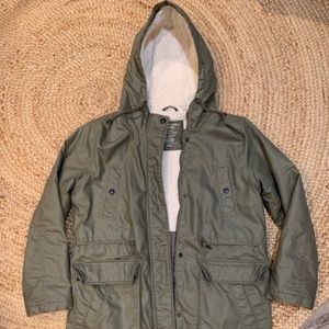 America Eagle Sherpa Parka Coat